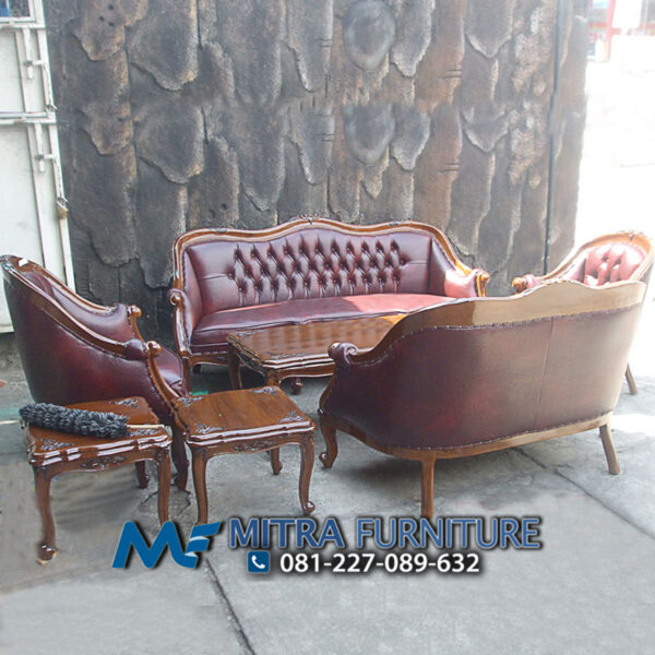 Harga Jual Sofa Tamu Louis Gelung Set Ukiran Kayu Jati