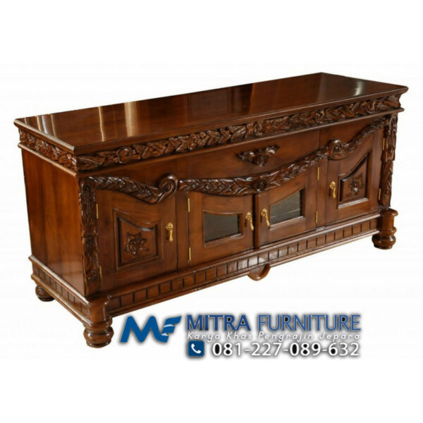 Harga Jual Buffet Tv Dafinsi Selendang Kayu Jati