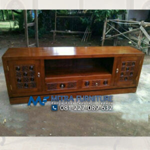 Harga Jual Buffet Tv Jati Model Pendek