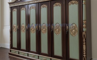 Lemari Pakaian Antik Jumbo 6 Pintu Ukir