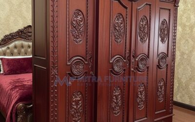 Lemari Pakaian Gong Jepara Mewah 4 Pintu