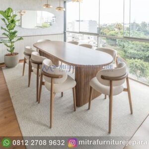 Meja Makan Minimalis Modern Skandinavia Ukuran 120×80 cm