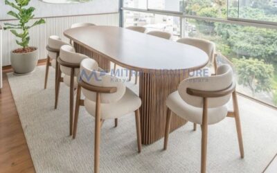 Meja Makan Minimalis Modern Skandinavia Ukuran 120×80 cm