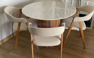 Meja Makan Minimalis Modern Top Marmer