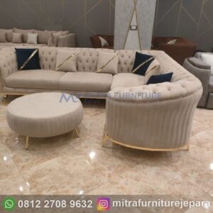 Kursi Sofa Tamu Minimalis Fabric Anti Noda Mudah Dibersihkan