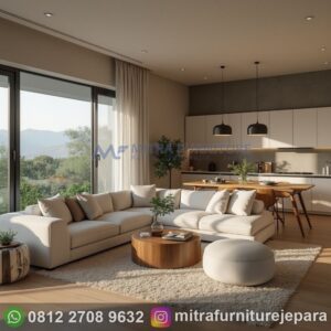 Kursi Sofa Tamu Minimalis L-Shape Multifungsi untuk Apartemen