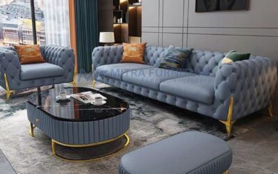 Kursi Sofa Tamu Minimalis Modern Warna Netral Abu