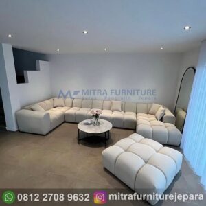 Kursi Tamu Sofa L Bentuk Sudut Untuk Apartemen