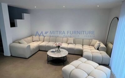 Kursi Tamu Sofa L Bentuk Sudut Untuk Apartemen