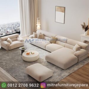 Kursi Tamu Sofa Minimalis Scandinavian Warna Netral
