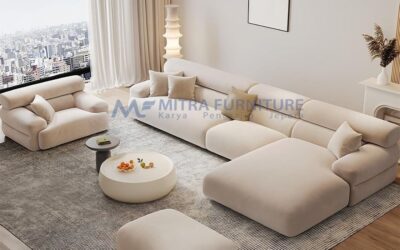 Kursi Tamu Sofa Minimalis Scandinavian Warna Netral
