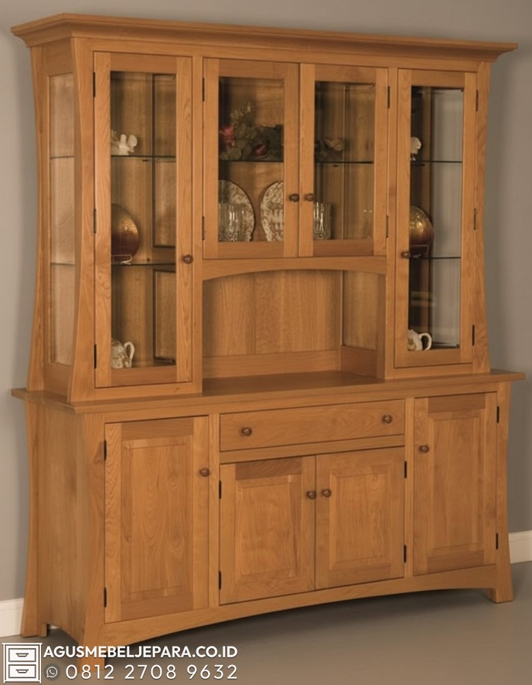 Pilihan Lemari Pajangan Jati Elegan untuk Ruang Tamu di Palembang
