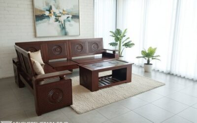 Desain Kursi Tamu Kayu Sederhana yang Elegan di Bandung