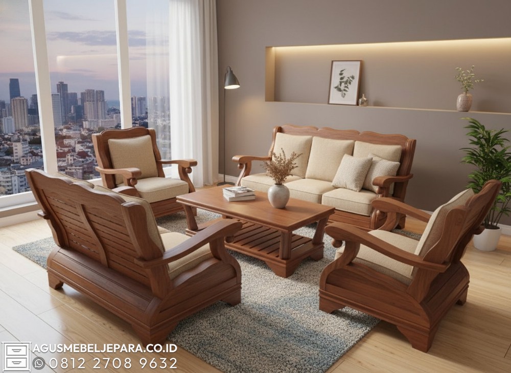 Furniture Sofa Gajah Model Tradisional di Medan