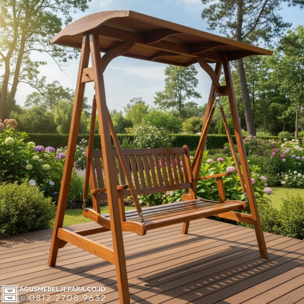 Inspirasi Desain Kursi Ayunan Kayu Minimalis untuk Halaman di Bandung