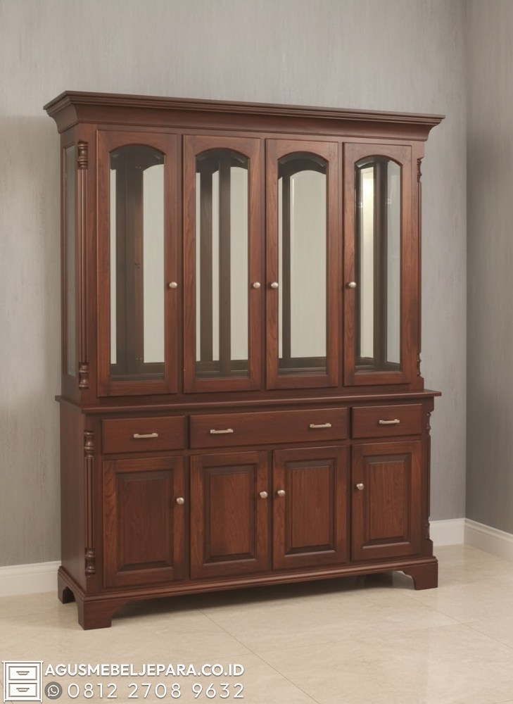 Inspirasi Desain Lemari Pajangan Kayu untuk Ruang Tamu di Jakarta