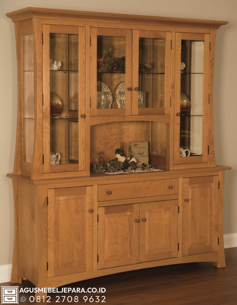 Inspirasi Lemari Display Kayu Minimalis untuk Ruang Tamu di Bandung