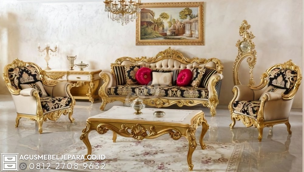 Jual Kursi Ganesa Royal Ukir Emas di Bandung