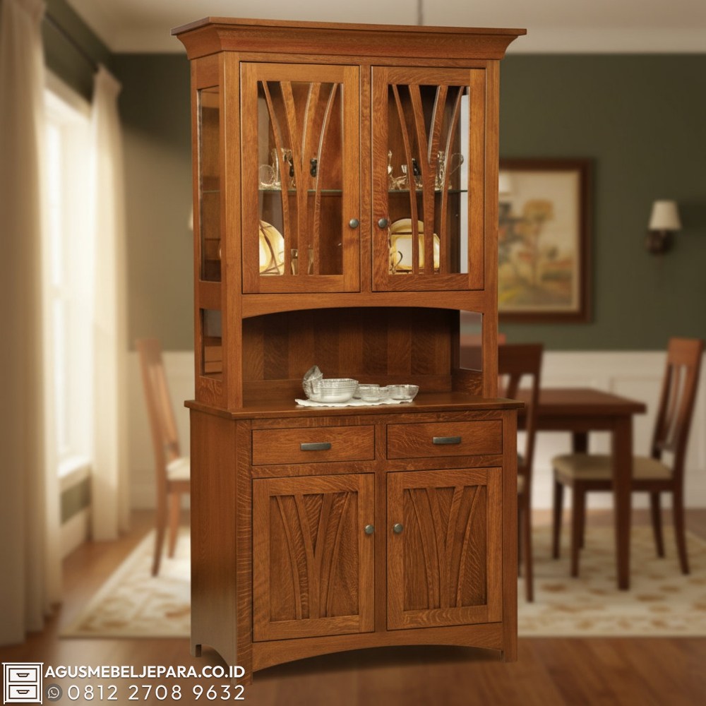 Model Lemari Hias Jepara Minimalis untuk Ruang Tamu di Jakarta